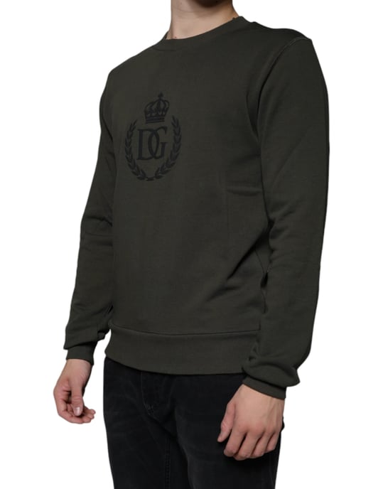 Sudadera Verde Olivo con Logo de Corona - Image 3