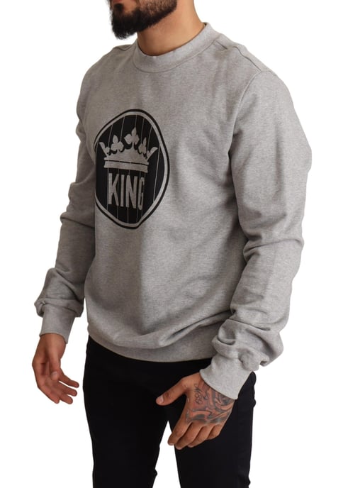Sudadera Gris de Cuello Redondo King - Image 2