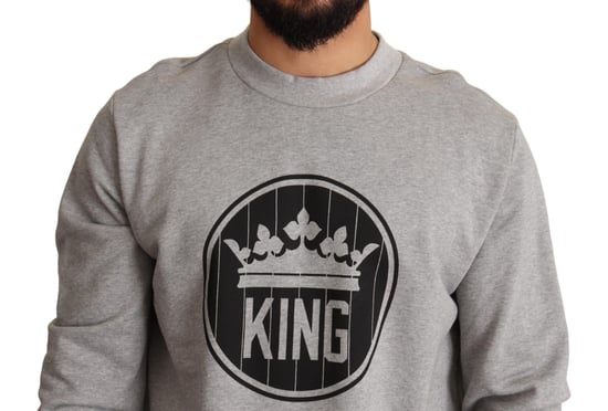 Sudadera Gris de Cuello Redondo King - Image 4
