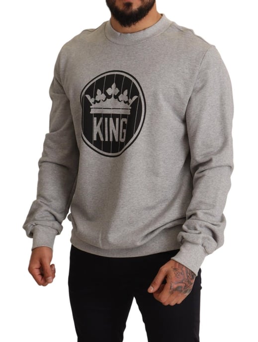 Sudadera Gris de Cuello Redondo King - Image 5