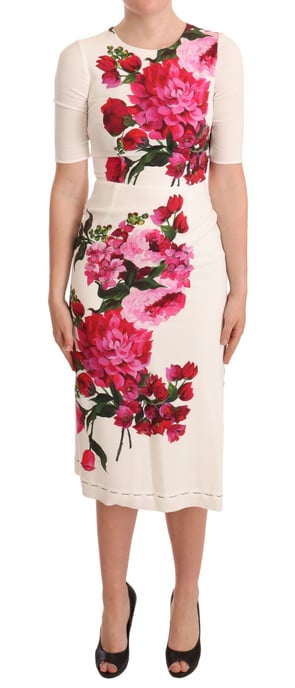 Vestido Midi con Estampado Floral y Mangas Cortas - Image 5