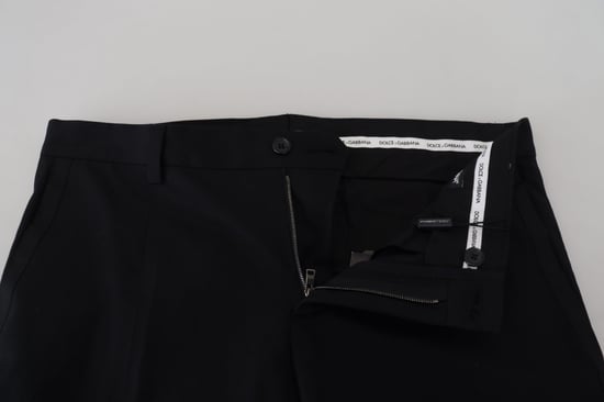 Pantalones de Corte Clásico Negro Sólido - Image 4