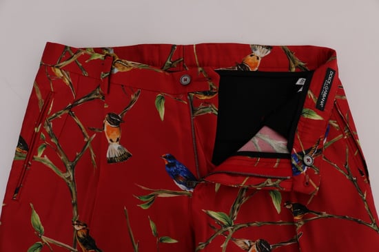 Pantalones de Seda con Estampado de Pájaros - Image 4