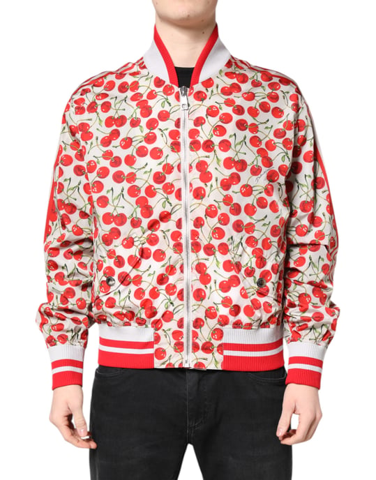 Chaqueta Bomber con Estampado de Cereza - Image 2