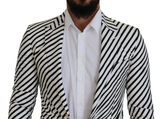 Blazer a Rayas con Solapa Notch - Image 4