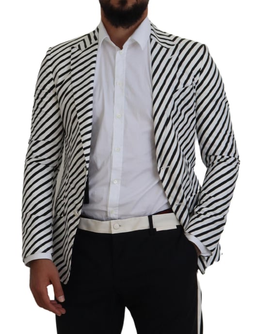 Blazer a Rayas con Solapa Notch - Image 6
