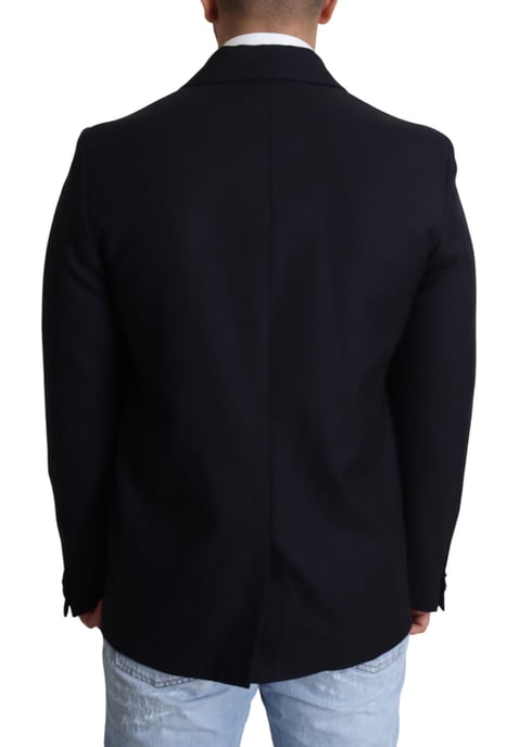 Blazer Sólido Azul Marino Ajuste Entallado - Image 3