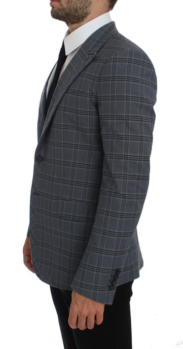 Blazer a Cuadros Grises Corte Clásico - Image 2
