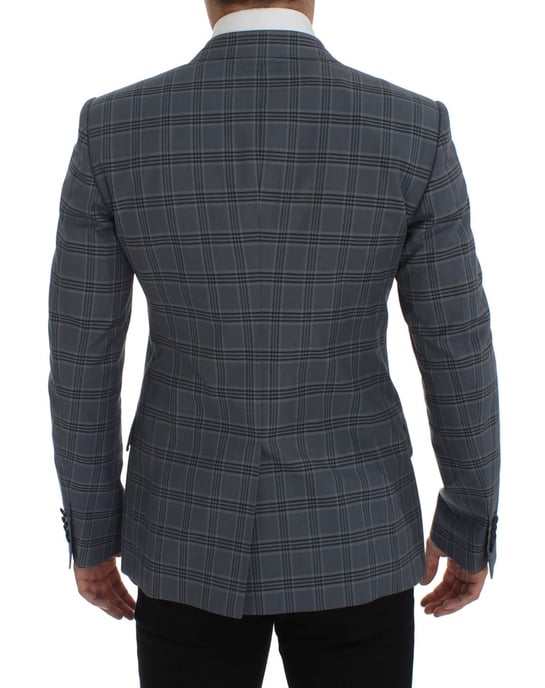Blazer a Cuadros Grises Corte Clásico - Image 3