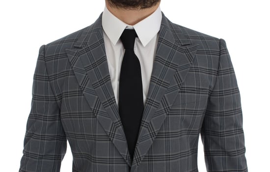 Blazer a Cuadros Grises Corte Clásico - Image 4