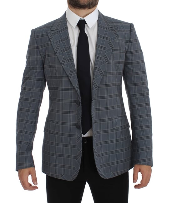 Blazer a Cuadros Grises Corte Clásico - Image 5