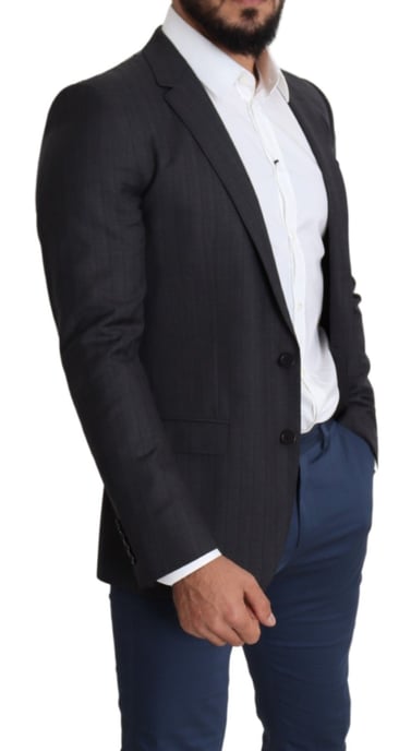 Blazer de Rayas Verticales Ajuste Clásico Jkt2774 - Image 5