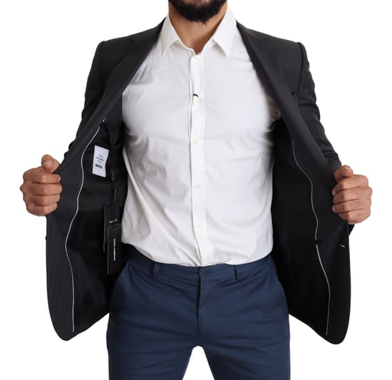 Blazer de Rayas Verticales Ajuste Clásico Jkt2774 - Image 6