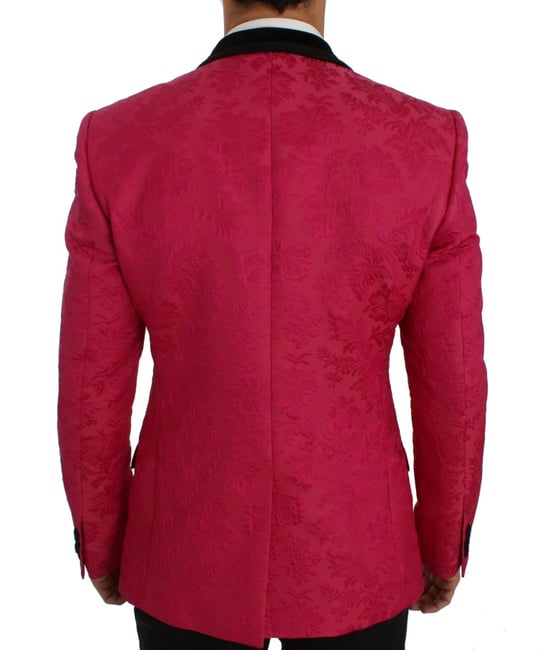 Blazer de Brocado Floral con Solapa de Chal - Image 3