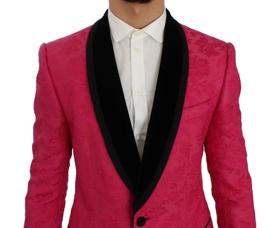 Blazer de Brocado Floral con Solapa de Chal - Image 4
