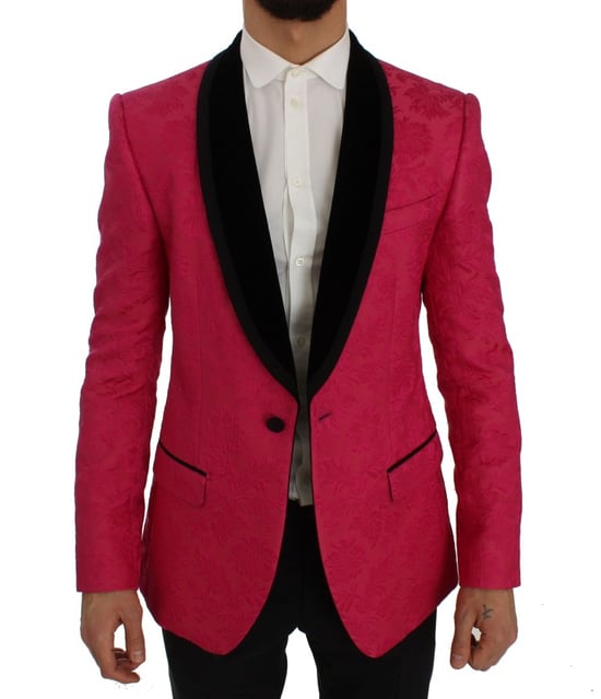 Blazer de Brocado Floral con Solapa de Chal - Image 5
