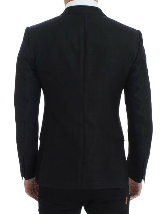 Blazer Clásico Ajustado Negro - Image 3