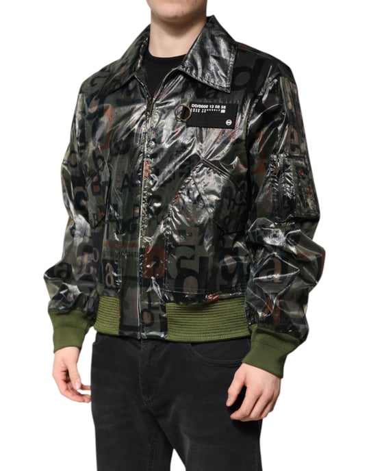 Chaqueta bomber con estampado de letras - Image 3