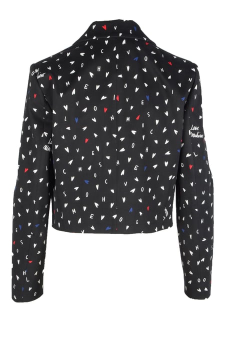 Blazer Cropped con Estampado de Corazones - Image 2