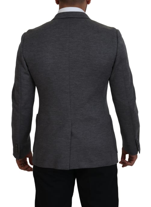 Blazer Gris Con Abeja Bordada Fit Clásico - Image 3