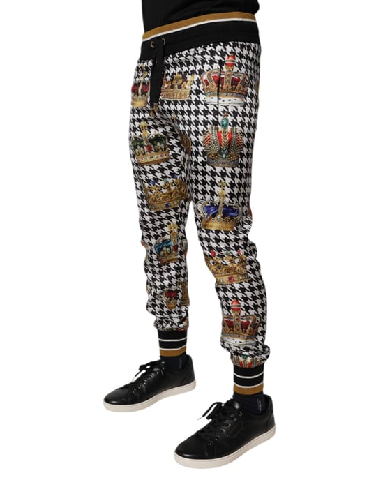 Pantalones de Houndstooth con Estampado de Corona - Image 3