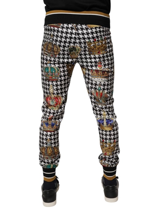 Pantalones de Houndstooth con Estampado de Corona - Image 4