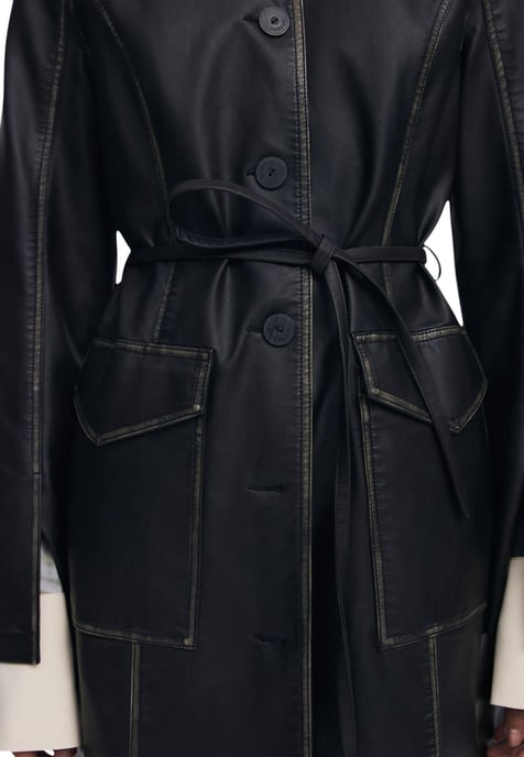 Blazer Largo Con Cinturón - Image 3