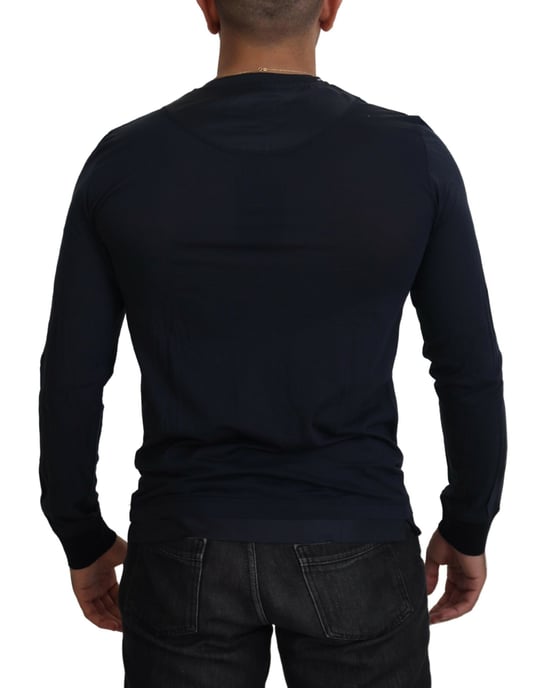 Camisa de punto de manga larga con cuello Henley - Image 3