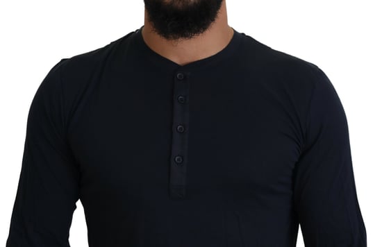 Camisa de punto de manga larga con cuello Henley - Image 4