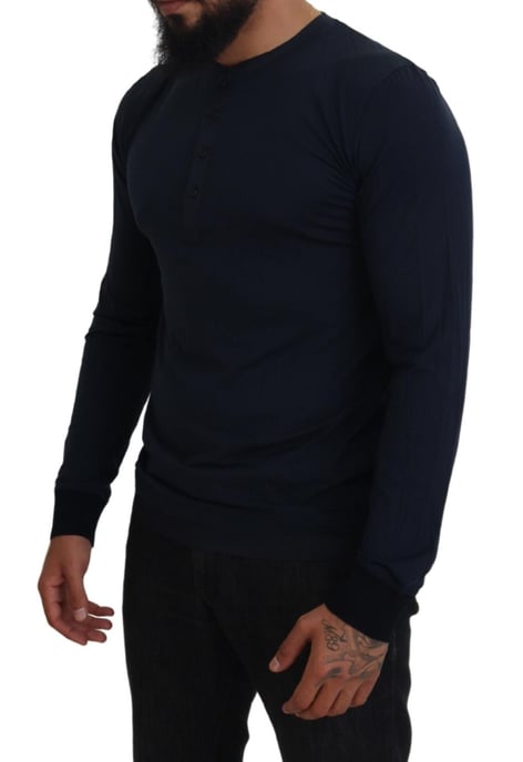 Camisa de punto de manga larga con cuello Henley - Image 5