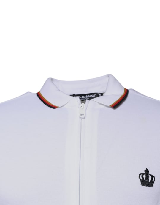 Camiseta polo de manga larga con cremallera y detalle de corona - Image 3