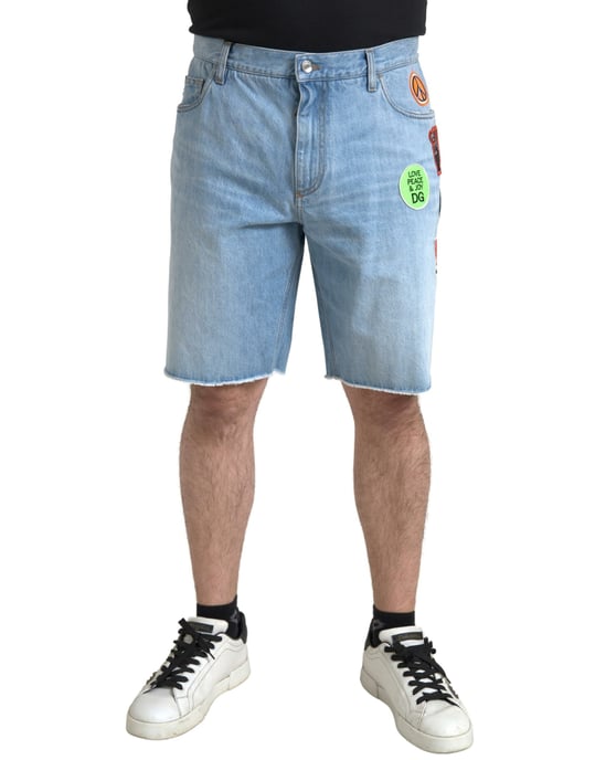 Pantalones Cortos de Mezclilla con Detalle de Parche y Corte Relajado - Image 1
