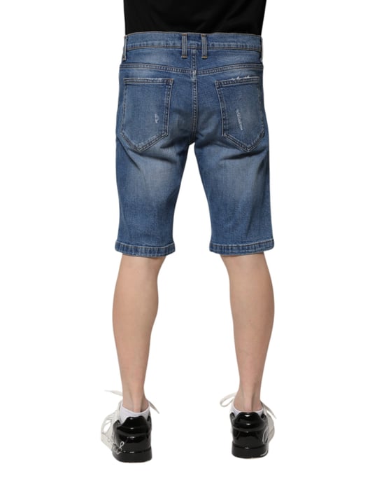 Pantalones Cortos de Mezclilla Desgastados - Image 4