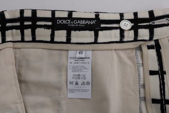 Pantalones Cortos Casuales Cuadrados Negros y Blancos - Image 6