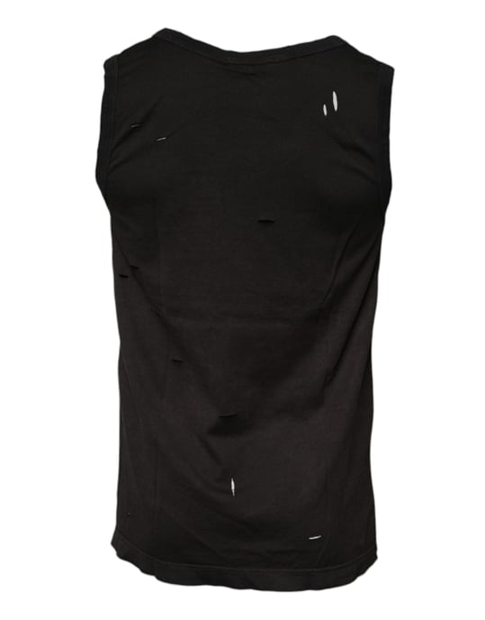 Camiseta sin mangas artesanal desgastada - Image 3