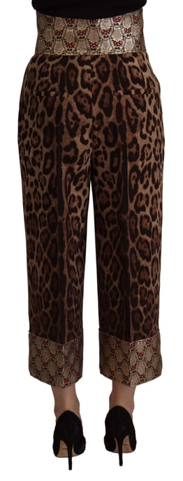 Pantalones Culottes de Cintura Alta con Estampado de Leopardo - Image 3