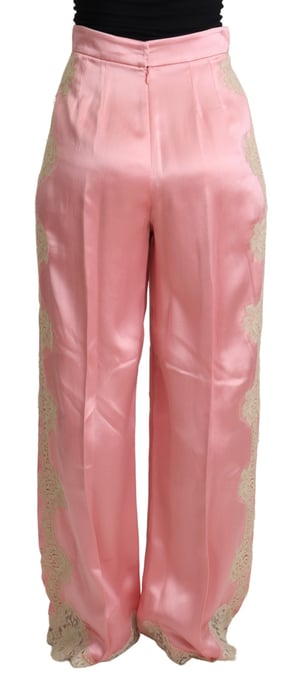 Pantalones de Seda de Pierna Ancha Dolce Gabbana - Image 3