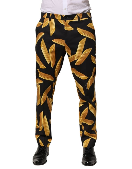 Pantalones de Seda con Estampado de Pasta - Image 2