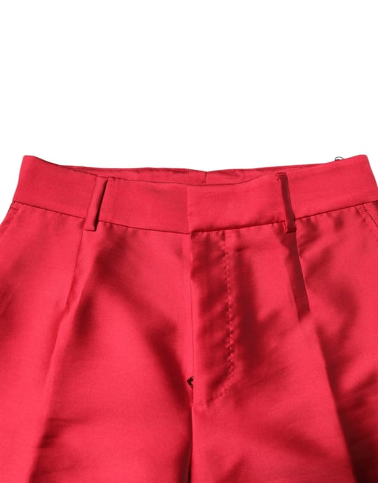 Pantalones de satén rojo brillante - Image 5
