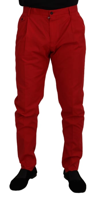 Pantalones de Vestir Casuales de Algodón Rojos - Image 1