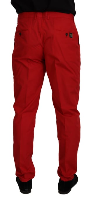 Pantalones de Vestir Casuales de Algodón Rojos - Image 2