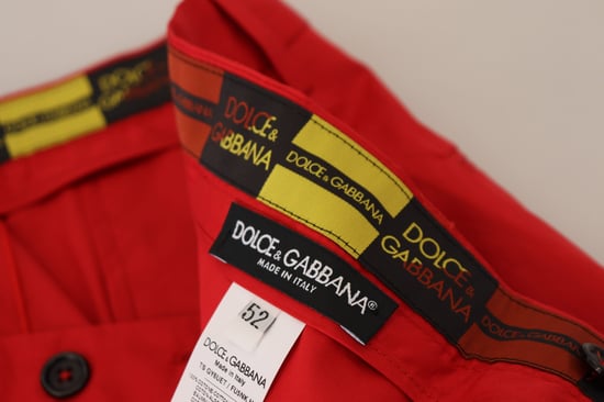 Pantalones de Vestir Casuales de Algodón Rojos - Image 6