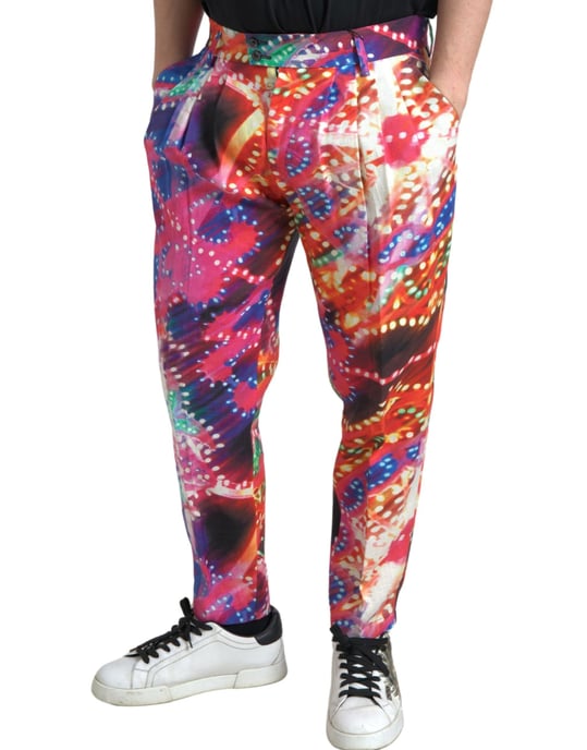 Pantalones Plisados con Estampado Multicolor - Image 3