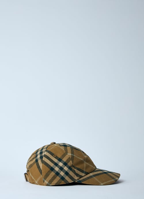 Gorra de béisbol de algodón con estampado de cuadros Burberry - Image 3