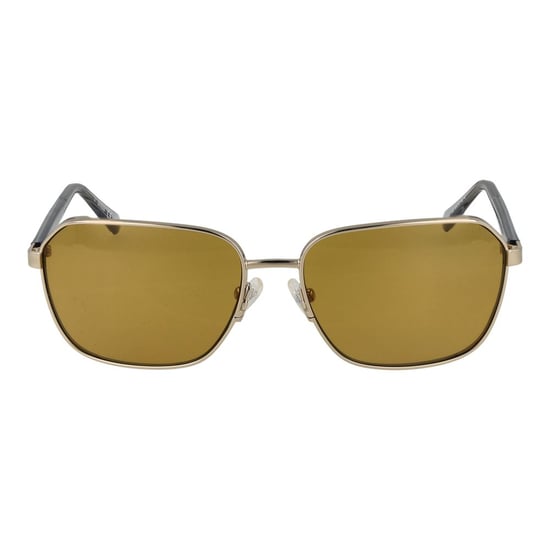 Gafas de sol con marco dorado y lentes marrones - Image 2
