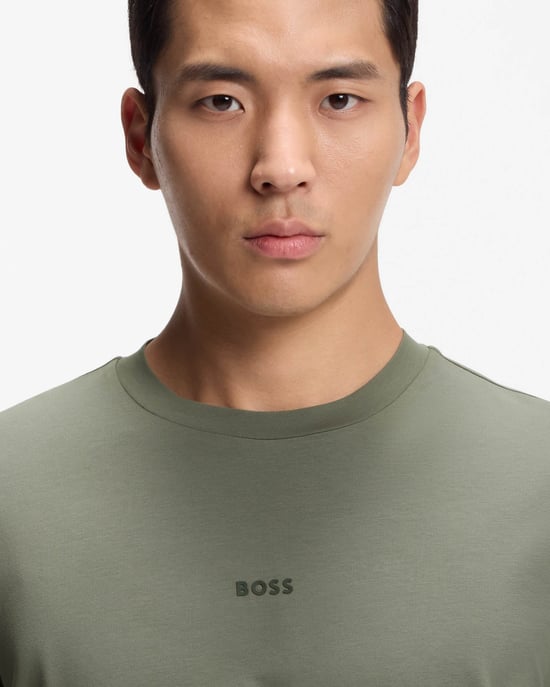Camiseta de cuello redondo TChup en verde salvia - Image 3