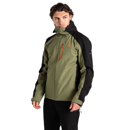 Dare 2B Mens Mountain Series Waterproof Jacket (Olive Green/Black) - Image 5