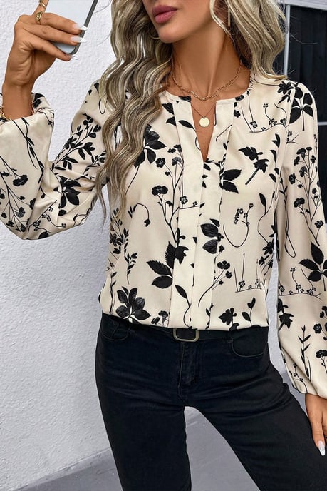 Blusa de mangas largas con estampado floral - Image 6