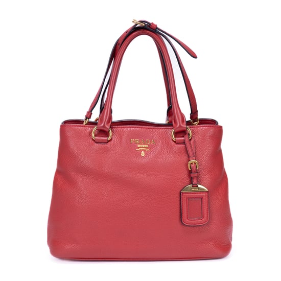 Prada Vitello Phoenix Tote en Red Cuero de ternero - Image 1