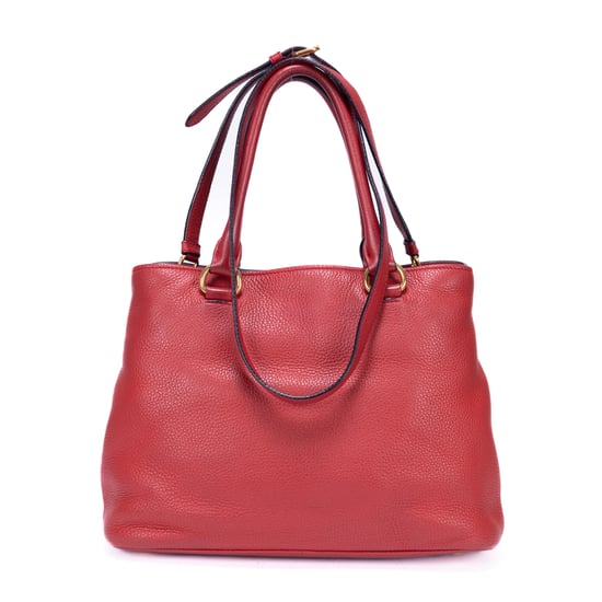 Prada Vitello Phoenix Tote en Red Cuero de ternero - Image 4